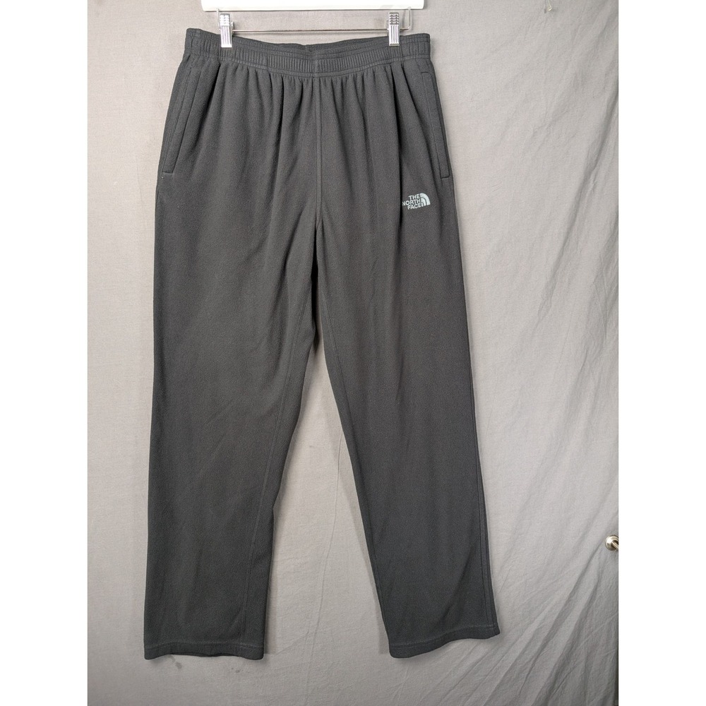 The North Face Mens TKA 100 Fleece Pants Gray Elastic Waist Large TCO2/TMO2